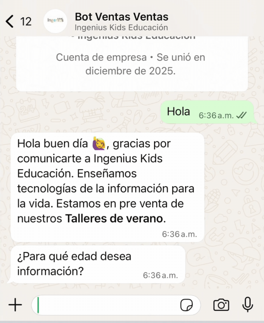 XUX CRM automatizando conversaciones de WhatsApp